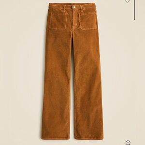 J. Crew Sailor slim-wide pant in stretch corduroy in rich coffee